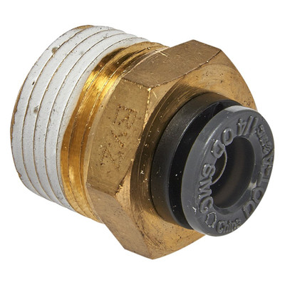 S.U.R. & R Straight Male Connector 1/4" Tube X 3/8" NPT (ABM240)