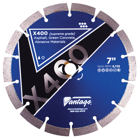Diamond Vantage 8 x .095 x U/A Abrasive MATERIAL, Supreme Grade, Segmented Blade