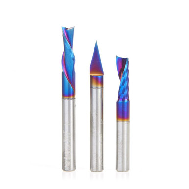 Opens dialog AMS-253-K 3-Pc CNC Spektra Extreme Tool Life Coated Signmaking Pack IV, 1/4" Shank