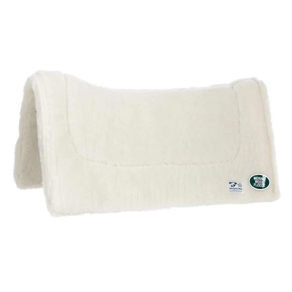 Diamond Wool Pad Company 30×30 Contoured Wool Fleece Liner Saddle Pad