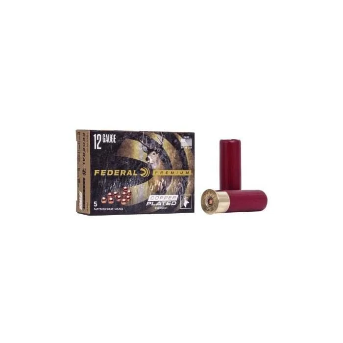 Federal Ammunition 12 Gauge 3″ #00 Buck 5 Count