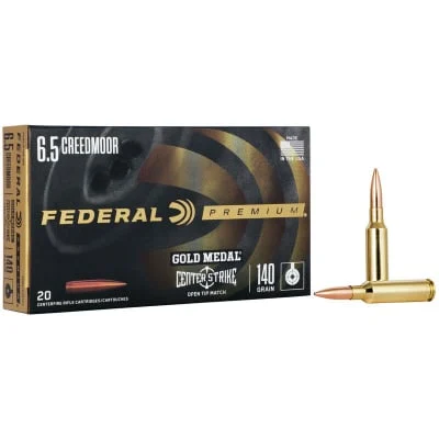 Federal Ammunition 6.5 Creedmoor 140 Grain Centerstrke Jacketed Hollow Point 20 Count