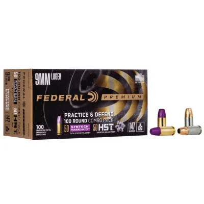 Federal Ammunition 9mm Luger 147 Grain HST Jacketed Hollow Point 100 Count