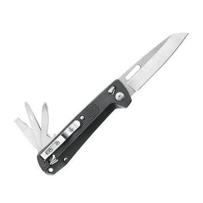 Leatherman 832656 Free 3.3" 420HC SS Plain Blade, 8 Tools, Gray Aluminum Handle