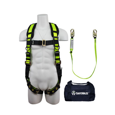 Opens dialog Safewaze FS141 - PRO Grommet Leg Harness & High Profile Lanyard Fall Protection Kit