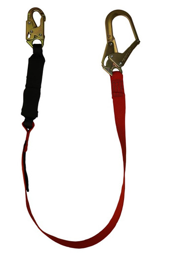 Opens dialog Safewaze FS77435-WE - Welding 6' Energy Absorbing Lanyard Single Leg with Rebar Hook