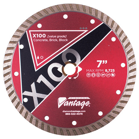 Diamond Vantage 8 x .095 x U/A General Purpose, Value Plus Grade, Turbo Rim Blade