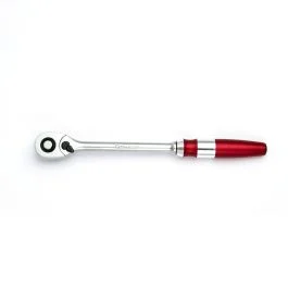 Genius Tools Ratchet Wrench 1/4 Inch Drive 100 Teeth 207mm Length Lightweight Aluminum Grip – 282100L