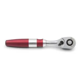 Genius Tools Ratchet Wrench 1/4 Inch Drive 100 Teeth Quick Release 140mm Length Aluminum Grip Lightweight – 282100