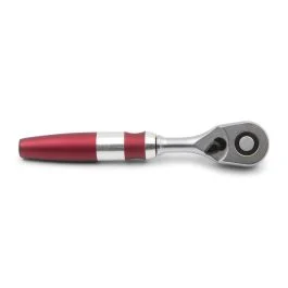 Genius Tools Ratchet Wrench 3/8 Inch Drive 100 Teeth 180mm Length Lightweight Aluminum Grip Quick Release – 383100