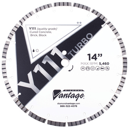 Diamond Vantage Y111 TURBO SERIES 16 x .125 x 1/20mm Conc/Mas, Value Plus Grade, Seg Turbo Blade