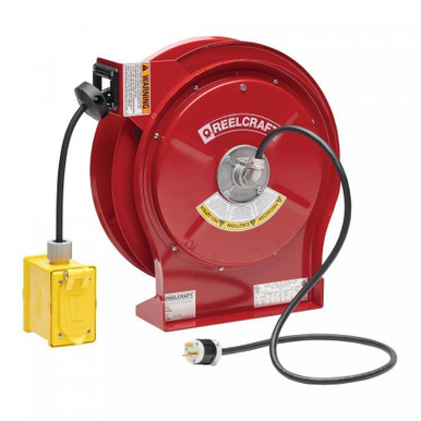 Opens dialog Reelcraft L-5550-123-7A - 12/3 x 50 ft. 20A Duplex Outlet Box GFCI Electric Cord Reel