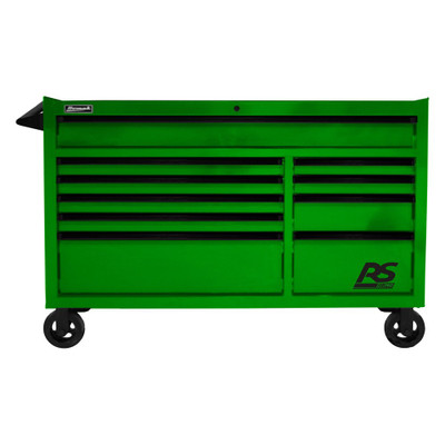 Homak 54 in. RS PRO 10-Drawer Rolling Cabinet, Lime Green (LG04054010)