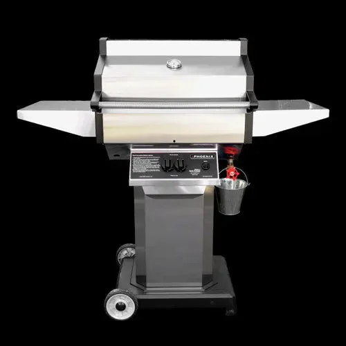 Phoenix Grills – Stainless Steel Natural Gas Grill Head On Stainless Steel Pedestal Cart With Aluminum Base – SDSSOCN