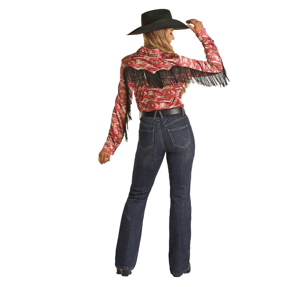 Rock & Roll Denim N Women’s Star Backyoke Highrise Boot