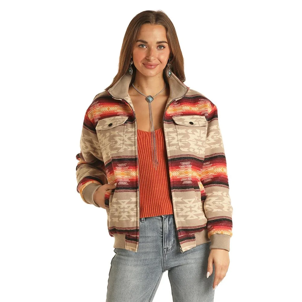 Rock & Roll Denim Women’s Cotton Bomber Jacket