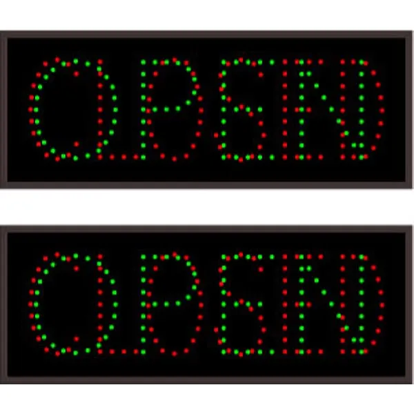 Signal-Tech 46562 TCL1026DGRGR-100/120-277VAC OPEN | CLOSED | OPEN | CLOSED Outdoor Blank-out LED Direct-view Sign