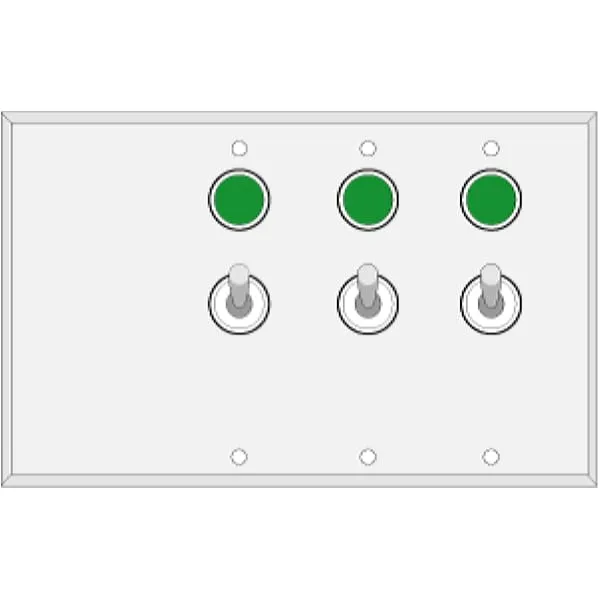 Signal-Tech 47614 FG0222 SPST/120VAC 4 Gang Switch (3-SPST)