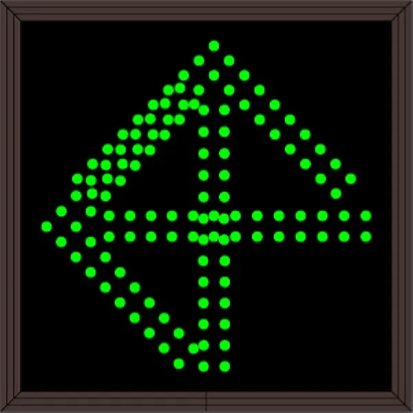 Signal-Tech 47787 TCL1010GG-A505DS/120-277VAC Up Arrow | Left Arrow Outdoor Blank-out LED Direct-view Sign