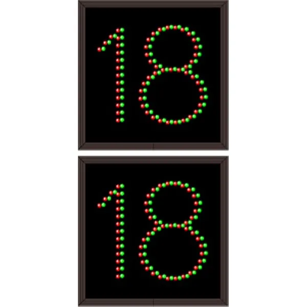 Signal-Tech 47915 TCL1010DRGRG-M273/120-277VAC 18 | 18 | 18 | 18 Outdoor Blank-out LED Direct-view Sign