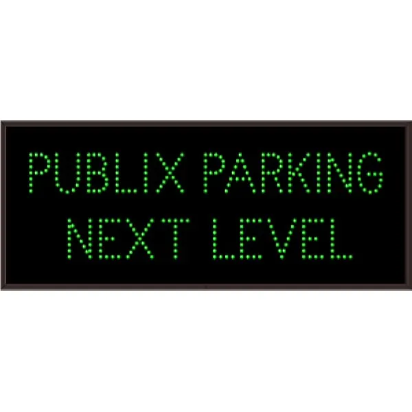 Signal-Tech 48154 TCL1434G-M344/12-24VDC PUBLIX PARKING NEXT LEVEL Outdoor Blank-out LED Direct-view Sign