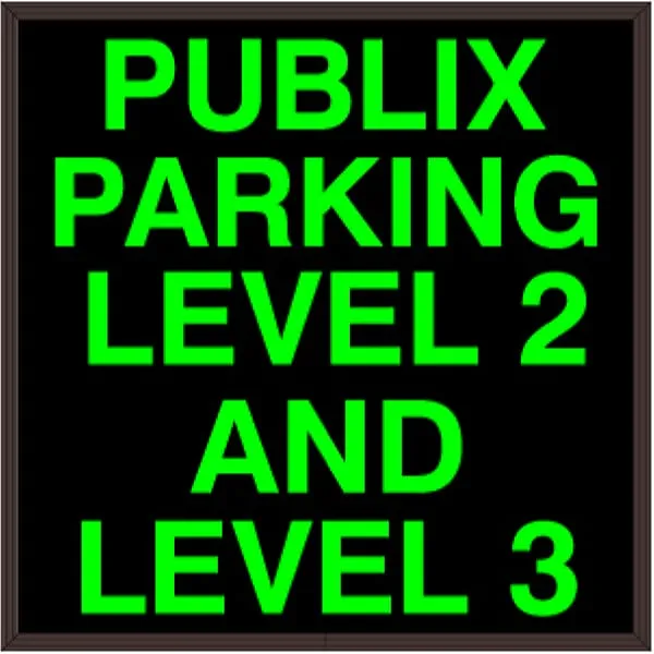 Signal-Tech 48263 PHX1818GG-M370/12-24VDC PUBLIX PARKING LEVEL 2 | AND LEVEL 3 Outdoor Blank-out LED Backlit Sign