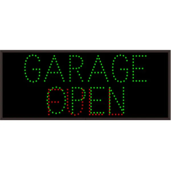 Signal-Tech 48304 TCL1434GGR-I363/120-277VAC GARAGE | OPEN | FULL Outdoor Blank-out LED Direct-view Sign