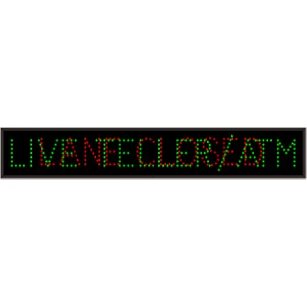 Signal-Tech 51604 TCL742GR-N091/120-277VAC LIVE TELLER/ATM | LANE CLOSED Outdoor Blank-out LED Direct-view Sign