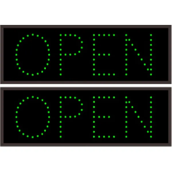 Signal-Tech 52297 TCL926DGG-180/120-277VAC OPEN | OPEN Outdoor Blank-out LED Direct-view Sign