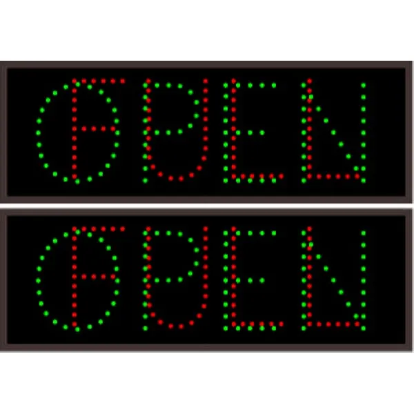 Signal-Tech 52298 TCL926DGRGR-220/120-277VAC OPEN | FULL | OPEN | FULL Outdoor Blank-out LED Direct-view Sign