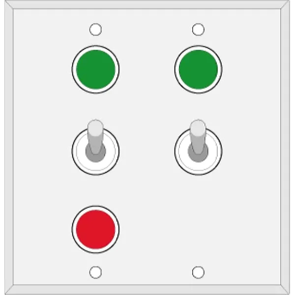 Signal-Tech 52300 DG32 DPDT/120VAC Double Gang Switch (1-SPST) (1-DPDT)