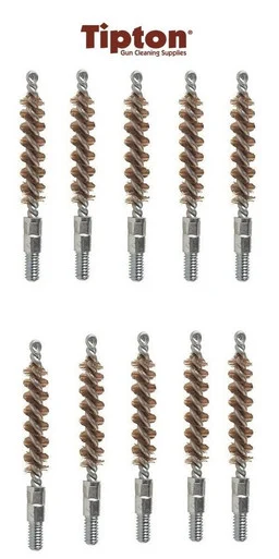 Tipton Bore Brush 25 Cal 8 x 32 Thread Bronze 10 Pack # 120466 New!