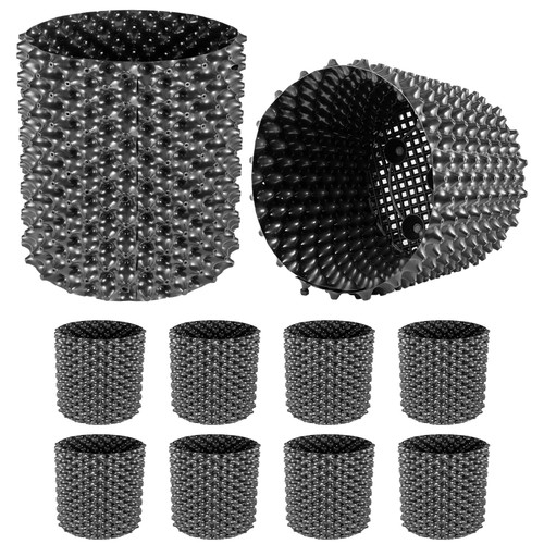 10 PCS Air Root Pruning Pots, 14 Gallon Garden Propagation Pot, Black Equivalent Pot, Recycled Air-Pruning Container, Air Root Pots Plant Root Trainer, with Base, Screws, Non-Woven Fabric Pot (Discontinued)