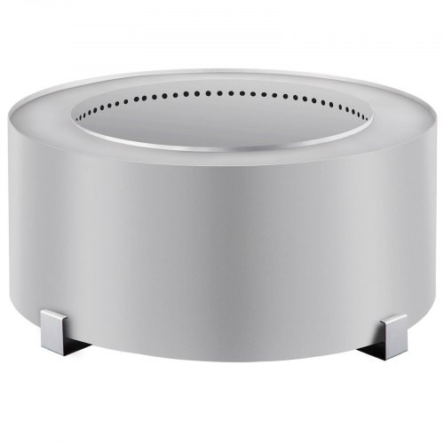 Smokeless Fire Pit, Stainless Steel Stove Bonfire, Large 27.6 inch Diameter Wood Burning Fire Pit, Outdoor Stove Bonfire Fire Pit, Portable Smokeless Fire Bowl for Picnic Camping Backyard Silver