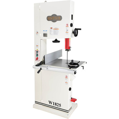 Shop Fox 19-Inch Heavy-Duty Bandsaw Cast-Iron Table and Wheels Power Fence (W1825)